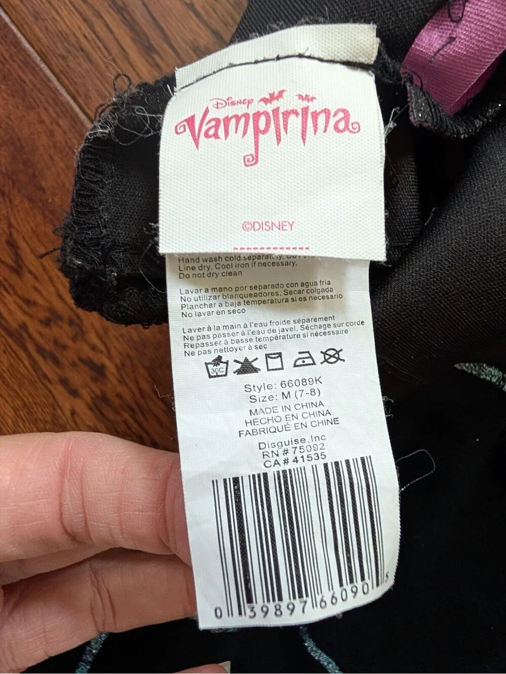 Disney Vamparina Girl's Costume Dress w/ Hat Size M(7-8)